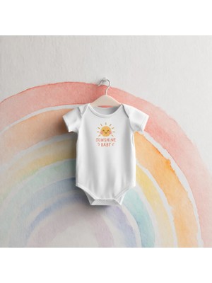 Igigi Collection Igıgı Collection Sunshine Baby Ingilizce Baskılı %100 Pamuk Unisex Bebek Zıbın