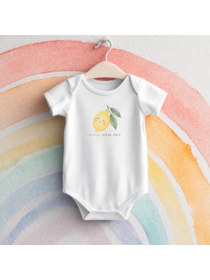 Igigi Collection Igıgı Collection Little Lemon Drop Minik Limon Şekeri Baskılı %100 Pamuk Bebek Zıbın