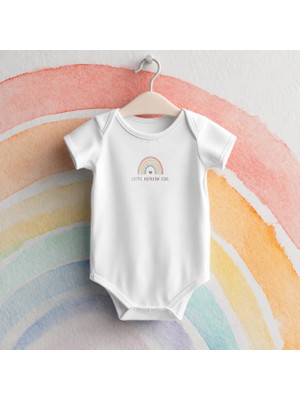 Igigi Collection Igıgı Collection Little Rainbow Soul Minik Gökkuşağı Ruh Baskılı %100 Pamuk Bebek Zıbın