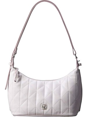 Calvin Klein Ekru Kadın Omuz Çantası Quılted Small Shoulder Bag