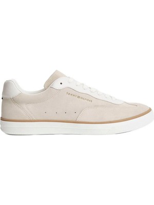Tommy Hilfiger Ekru Erkek Sneaker Th Lo Lux Suede Leather Mıx