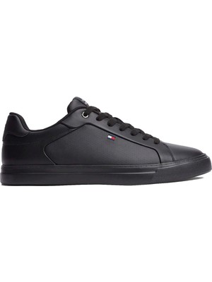 Tommy Hilfiger Siyah Erkek Sneaker Lıghtweıght Pınperf Lth Sneaker