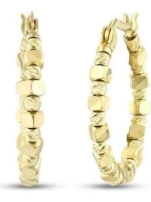 Assos Pırlanta Altın Halka Küpe - 14K