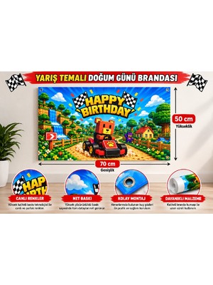 Bkmc Super Bear Doğum Günü Vinil Branda Arka Fon | Iyiki Doğdun | Çocuk Parti Süsleme Dekoru Doğum Günü Parti Seti Süsü