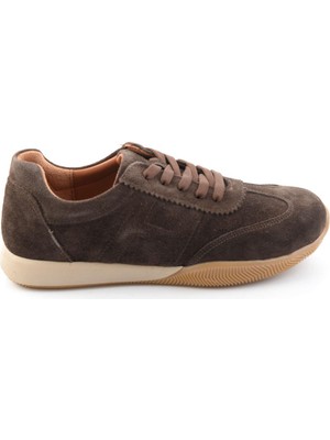 Bambi Kahve Süet Hakiki Deri Kadın Sneaker K01756111102