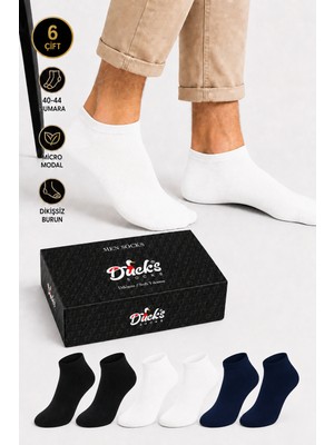 Ducks Socks Erkek Micro Modal Çorap 6'lı Kutulu Organik Kumaş Nefes Alabilen Terletmez Koku Yapmayan Çorap