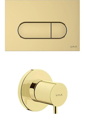 Vitra Root Round Panel Seti, Stop Valf Sıva Üstü Dahil (740-2224+A4145874)