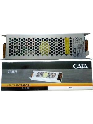 Cata 12 Volt 5 Amper Şerit LED Trafosu CT-2574 İç Mekan Kullanımı İçin Özel Tasarım