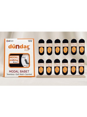 Dündar Çorap Unisex Modal Babet Çorap 12'li (36-40) – Dikişsiz, Kaydırmaz Silikonlu ve Özel Kokulu