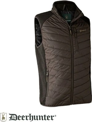 Deerhunter Moor Padded Yelek 2XL Kahverengi Erkekler İçin Rahat ve Nefes Alabilen Polyester Malzeme