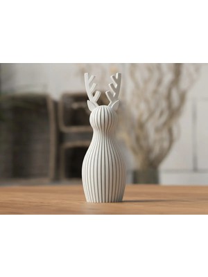 3D Baskı Gezegeni Minimalist Geyik Biblosu - Modern Yılbaşı & Ev Dekoru Masa Üstü Aksesuarı