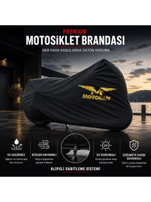 ULTRASHOP Motoran Sprınt 125 Siyah Motosiklet Branda Su Geçirmez Motor Branda