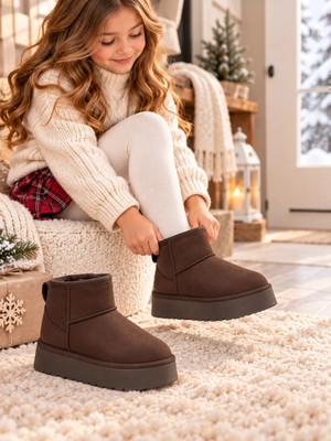 Le Style De Marie Marie Kız Çocuk Mini Ug Bot Sıcacık Şık Kışlık Peluş Astarlı Çocuk Botu-Günlük Sneaker