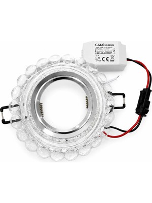 Cata CT-6594 Led’li Dekoratif Cam Spot Armatür Sümbül Kasa 150 Lm 4000K Duysuz Ampulsuz