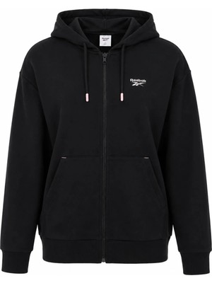 Reebok Fermuarlı Sweatshirt Kadın Siyah Id Rlx Flc Fz Hoodıe