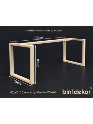 Bin1dekor Metal Masa Ayağı - Salon Mutfak Cafe Ofis Yemek Masası Ayağı Takımı