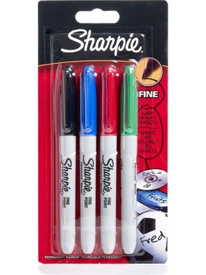 Sharpie Permanent Markör Kalem 4'lü Standart Renkler ile Estetik Yazım Deneyimi