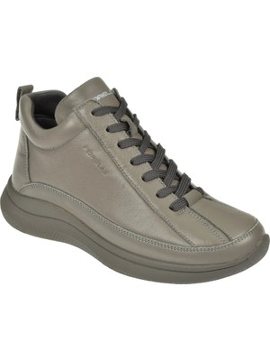 Forelli Hakiki Deri Comfort Kadın Bot For-Neva Gri