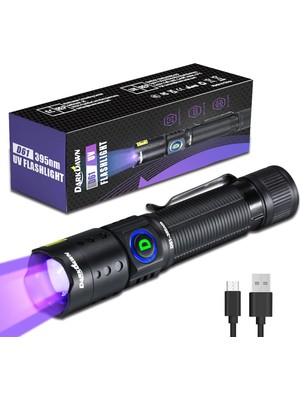 Uv El Feneri 395 Nm Siyah Işık, Mini USB Şarj Edilebilir, Woodsche LED Siyah Işık, Ahşap Lamba, Uv Reçinesi, Çivi, Evcil Hayvan Idrar Dedektörleri Içi