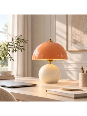 Homing Blush Somon Krem Modern Abajur