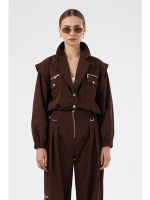 Gaca Collection Mira Kahverengi Trençkot Mont