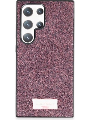 Bezos Onegif Samsung Galaxy S23 Ultra Uyumlu Bright Simli Kapak - Derin Mor