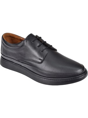 Tardelli Hakiki Deri Comfort Battal Boy Erkek Ayakkabı TRD-4393 Siyah
