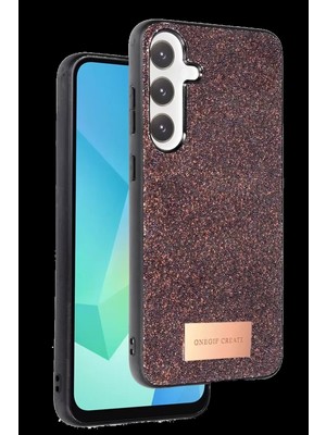 Bezos Onegif Samsung Galaxy A16 5g Uyumlu Bright Simli Kapak - Derin Mor