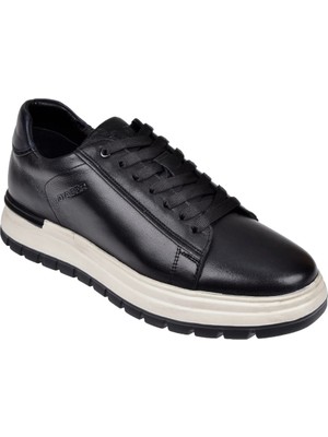 Voyager Hakiki Deri Erkek Spor Ayakkabı Sneaker VOY-387 Siyah