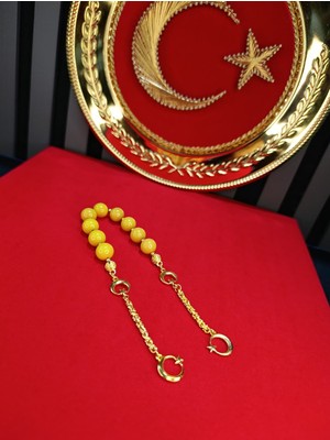 Anemore Collection Zaza Tesbih Sıkma Kehribar Renk Alır
