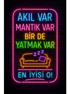 Lucena Neon Espirili Duvar Tablosu Metal Dekoratif Komik Yazılı Ofis Kafe Ev Duvar Dekoru 15X20 cm