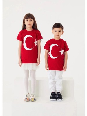 Jeliboom Ay Yıldız Baskılı Unısex T-Shırt