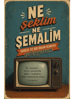 Lucena Nostaljik Türk Filmi Sözü Metal Tablo Retro Duvar Dekoru 15X20 cm