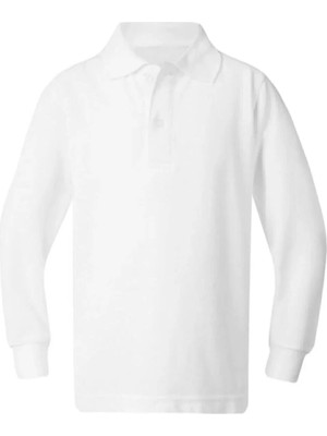 Woorage Selindrella Kids Polo Yaka Uzun Kollu Okul Tişörtü Beyaz