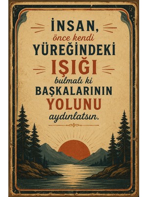 Lucena Retro Edebi Sözlü Metal Duvar Tablosu Vintage Dekoratif Motivasyon Duvar Dekoru 9 15X20 cm