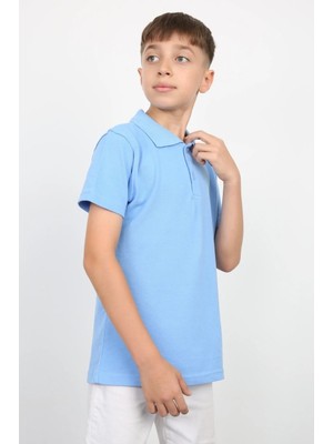 Wikimiki Polo Yaka Basic Kısa Kollu Çocuk T-Shirt