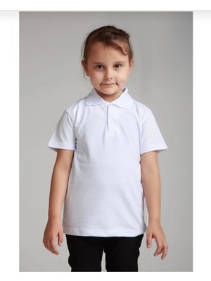 Fires Giyim Unısex Çocuk Polo Yaka Kısa Kol Okul T-Shirt