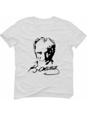 Fires Giyim Unisex Atatürk Baskılı Tshirt