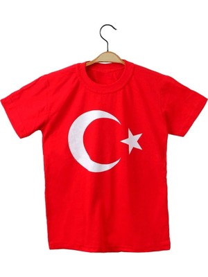 Bebelop Kırmızı Ay Yıldız Türk Bayraklı Tişört T-Shirt Unisex