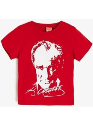 Kuaystore Çocuk Unisex Atatürk Baskılı Tshirt