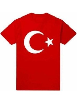 Bluemoor Unisex Çocuk Kısa Kol Ayyıldızlı T-Shırt