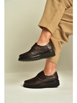 Fox Shoes Z555251003 Kahverengi Hakiki Deri Günlük Kadın Ayakkabı