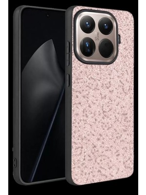 Bezos Onegif Xiaomi Mi 15T Pro Uyumlu Bright Simli Kapak - Pembe