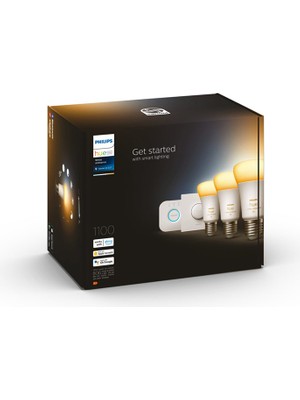 Philips HueWA 8-75W Beyaz Ambiyans Akıllı Başlangıç Seti 3'lü Akıllı Buttonlu E27