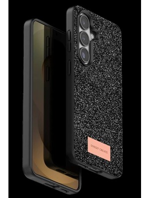Bezos Onegif Samsung Galaxy S26 Uyumlu Bright Simli Kapak - Siyah