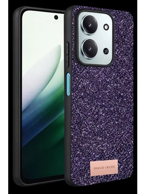 Bezos Onegif Xiaomi Redmi 15C 4g Uyumlu Bright Simli Kapak - Derin Mor