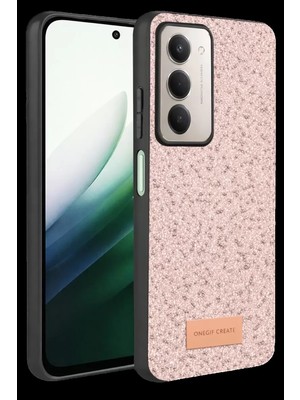 Bezos Onegif Xiaomi Redmi 15 4g Uyumlu Bright Simli Kapak - Pembe