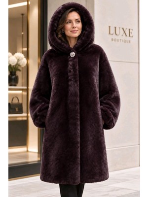 Monalisa Home Yumuşak Dokunuşlu Oversize Premium Kürk Peluş Mont
