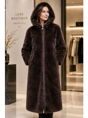 Monalisa Home Yumuşak Dokunuşlu Oversize Premium Kürk Peluş Mont