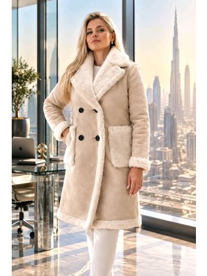 Monalisa Home Yumuşak Dokunuşlu Oversize Premium Kürk  Mont